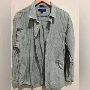 Green stripe Tommy Hilfiger men’s button down size XL